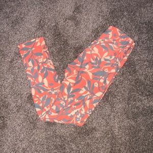 Lularoe girls one size fits most floral  leggings